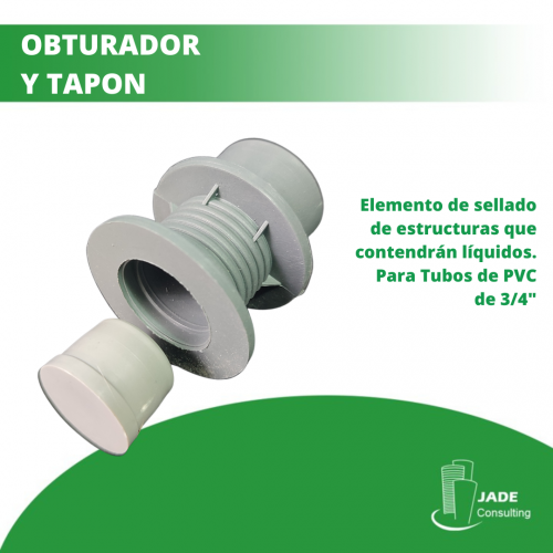 Obturador y tapón de PVC