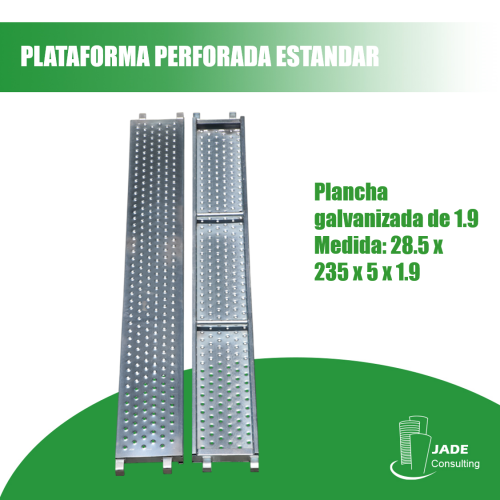 Plataforma metálica perforada