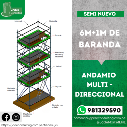 Andamio Multidireccional - 03 Niveles (Semi Nuevo - Usado)