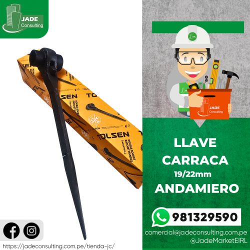Llave Ratchet (Carraca) 19/22 TOLSEN